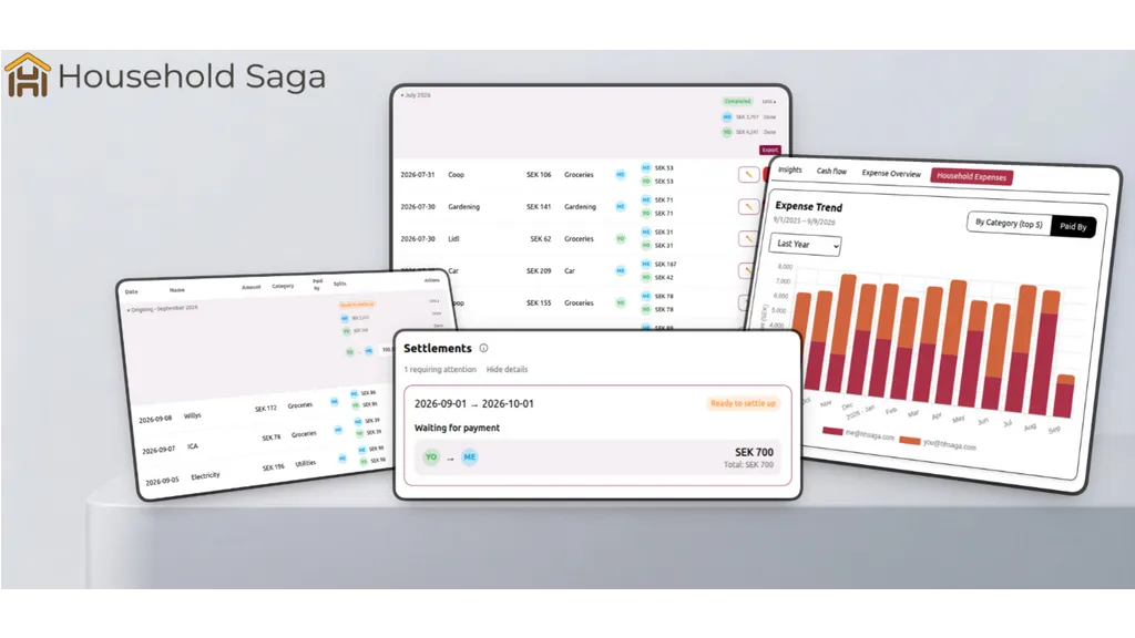Household Saga shared household finance dashboard for couples